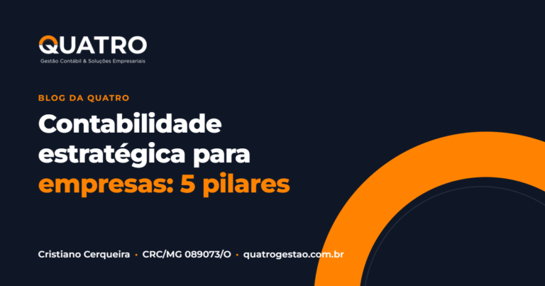 Capa do artigo sobre contabilidade estratégica para empresas, por Cristiano Cerqueira, da Quatro Gestão